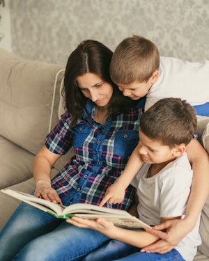 Family mother kids reading 1692610282