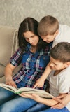 Family mother kids reading 1692610282