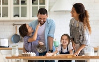Young family happy fun kitchen 1660546018