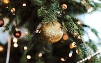 Christmas tree close up gold v H28lq J WYY